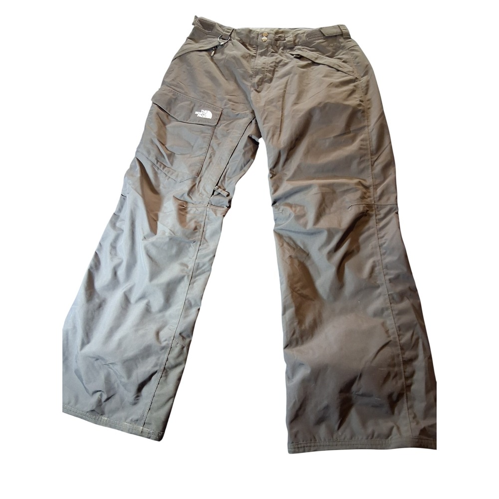 The North Face HyVent Mens Snow Pants Gray Ski Snowboard Cargo Size Medium M